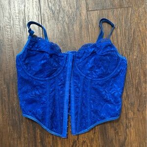 SHEIN blue corset top